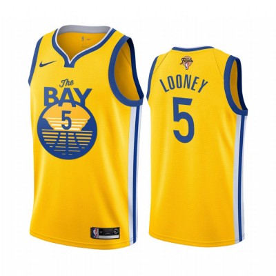 Nike Golden State Warriors #5 Kevon Looney Youth 2022 NBA Finals Youth Yellow The Bay City Edition Jersey